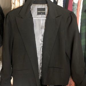 Black Blazer with Striped Lining